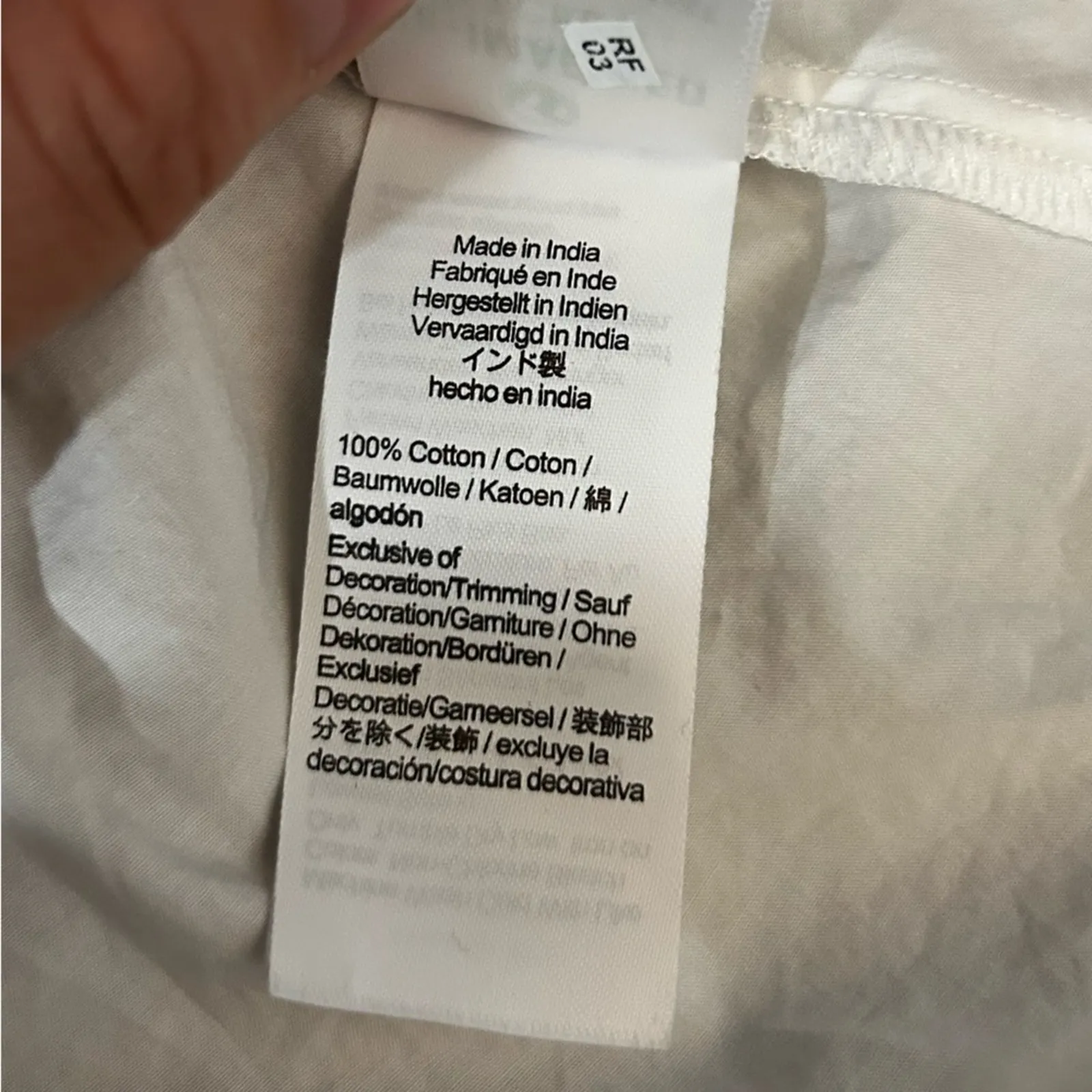 J.Crew White Smocked One-Shoulder Dress 100% Cotton Poplin Midi Dress Size Large - Image 8