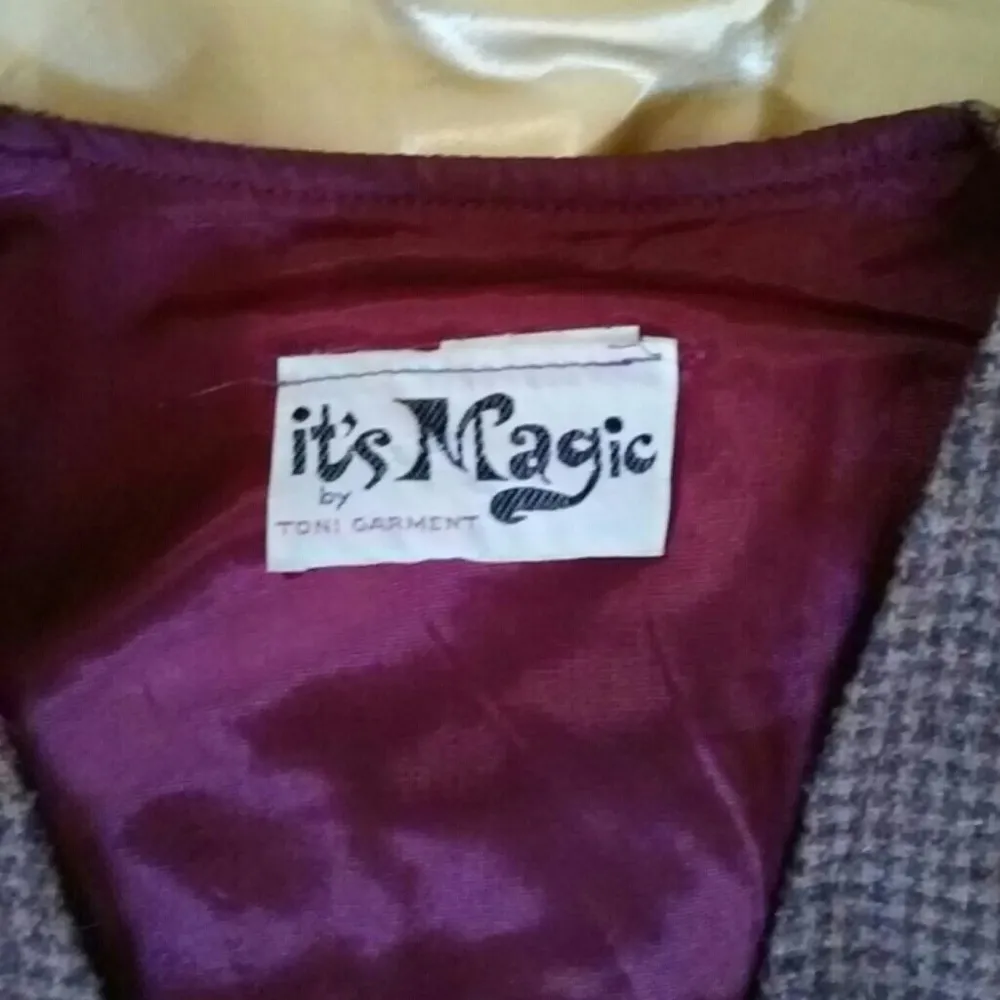 Vintage It's Magic Toni Garment Tweed Vest - Image 4