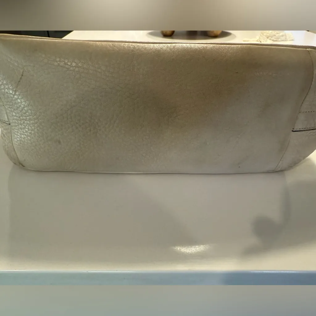 COACH Signature Hobo Shoulder Bag beige canvas/leather - Image 7