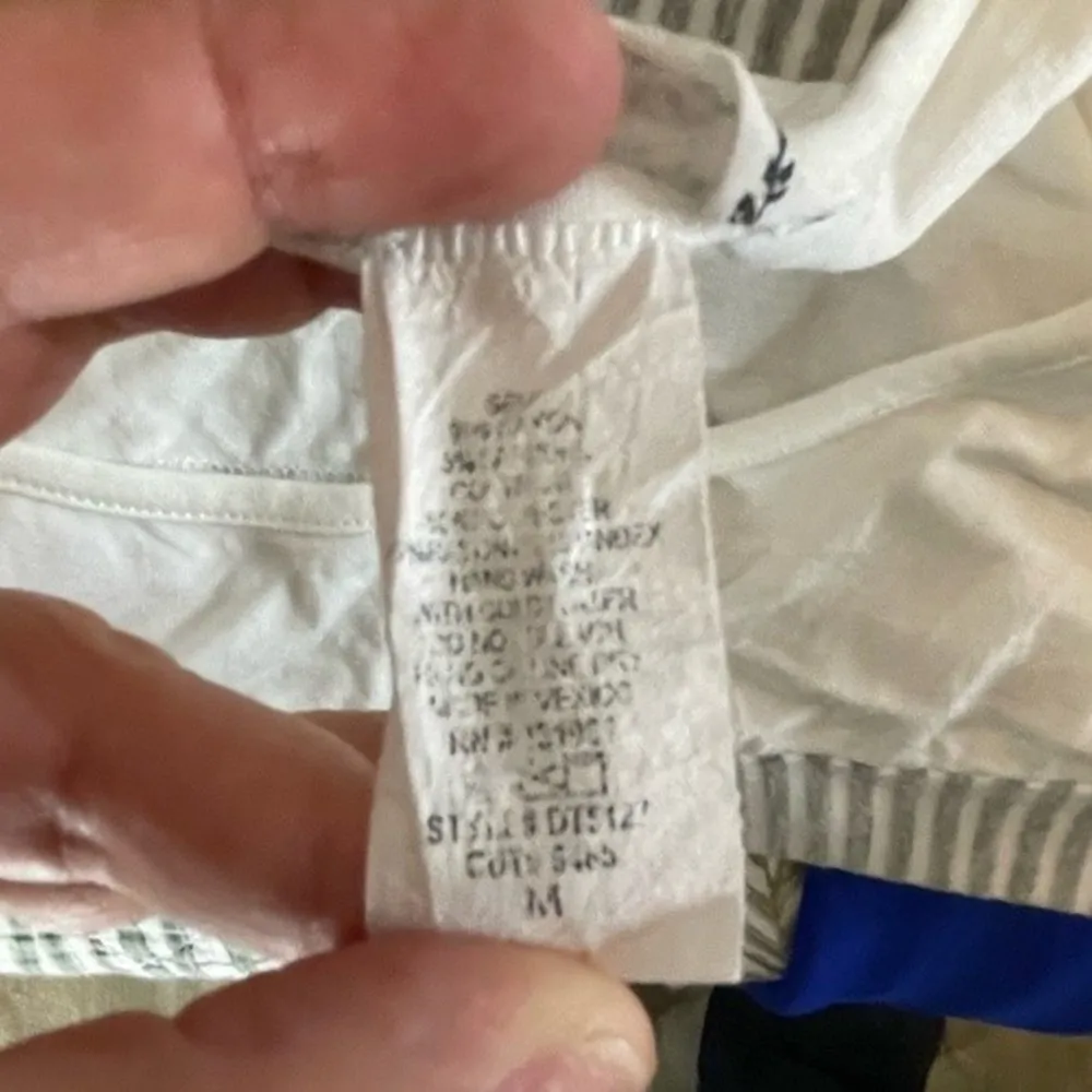 Women's Grey Striped Babydoll Tank Top Size Medium - Image 4