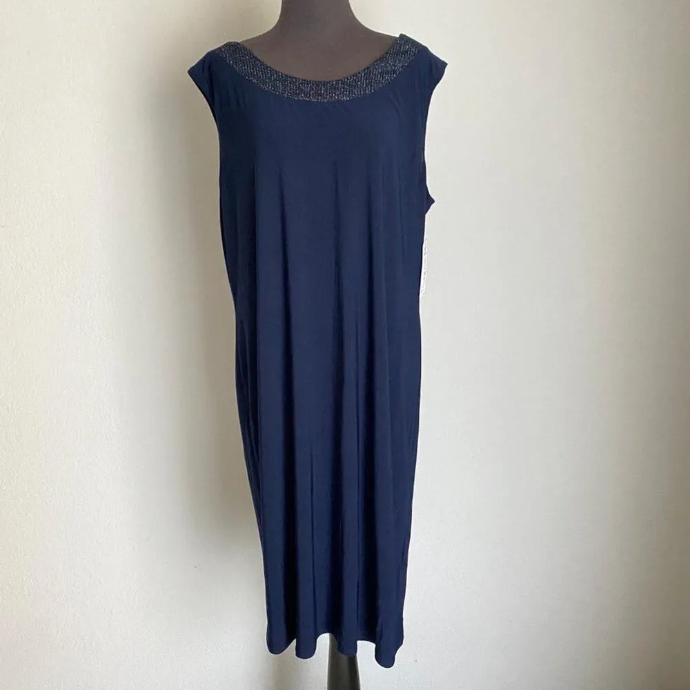 R&M Richards sz Various Metallic Jacket‎ Dress with Removable Necklace - Image 9