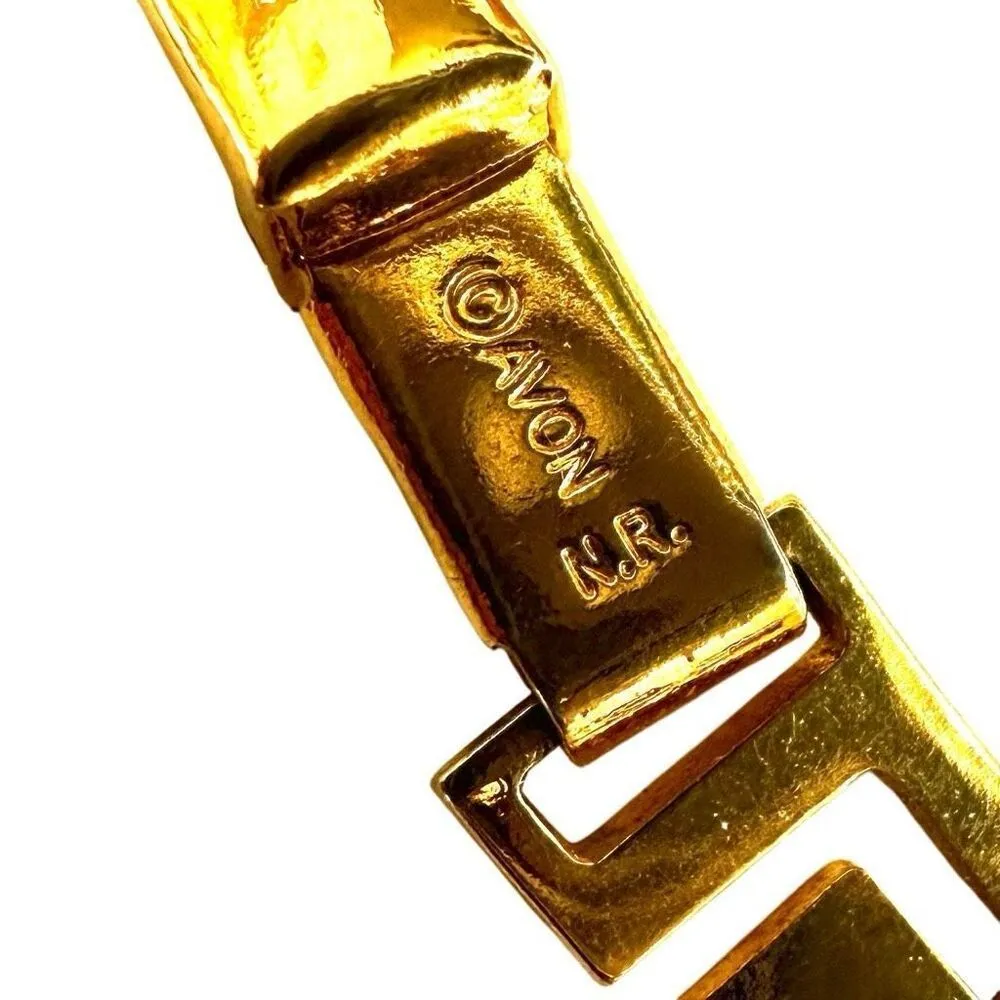 Avon Greek key pattern vintage bracelet Gold - Image 7