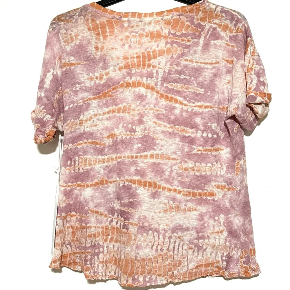 Young Fabulous & Broke Tie-Dye Top in Pink and Orange Medium - Image 2