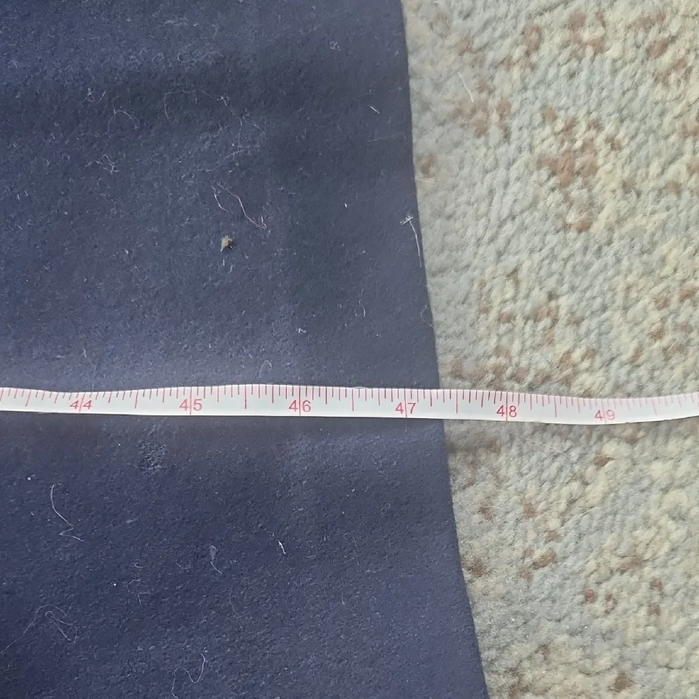 Vintage Pappagallo Wool Coat With Faux Fur Trim Navy Black 6 Blue - Image 6