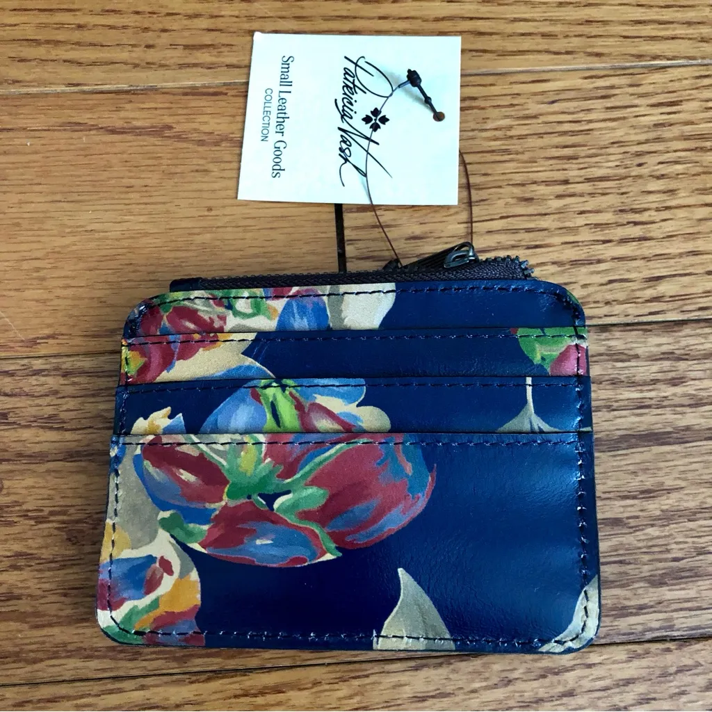 Patricia Nash Cassis Le Fleur ID Leather Card Blue Floral Wallet NWT - Image 7