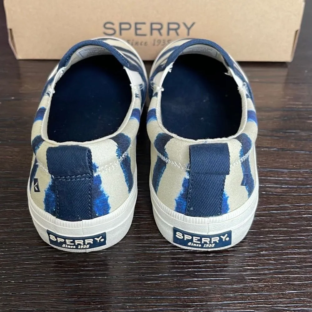 Sperry Crest Twin Gore Tie Dye Stripe Navy Slip-On Sneaker Women’s Size 6 New‎ - Image 4