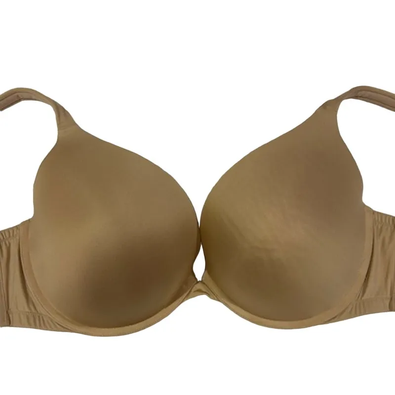 CACIQUE Lane Bryant T Shirt Bra 38F Smooth Boost Plunge Nude Beige Underwire - Image 2