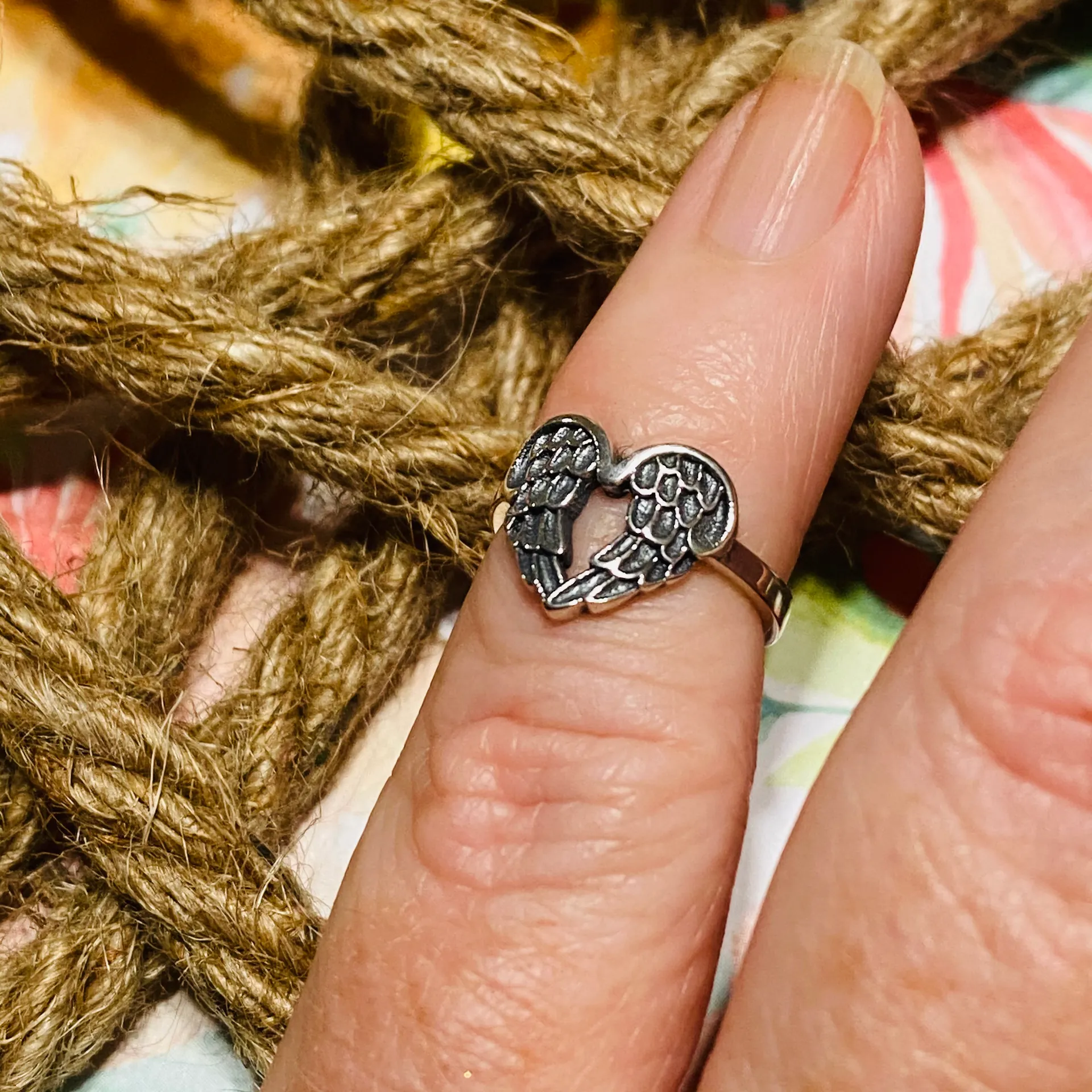 Sterling Silver Angel Wings To Ring Midi Ring - Image 3