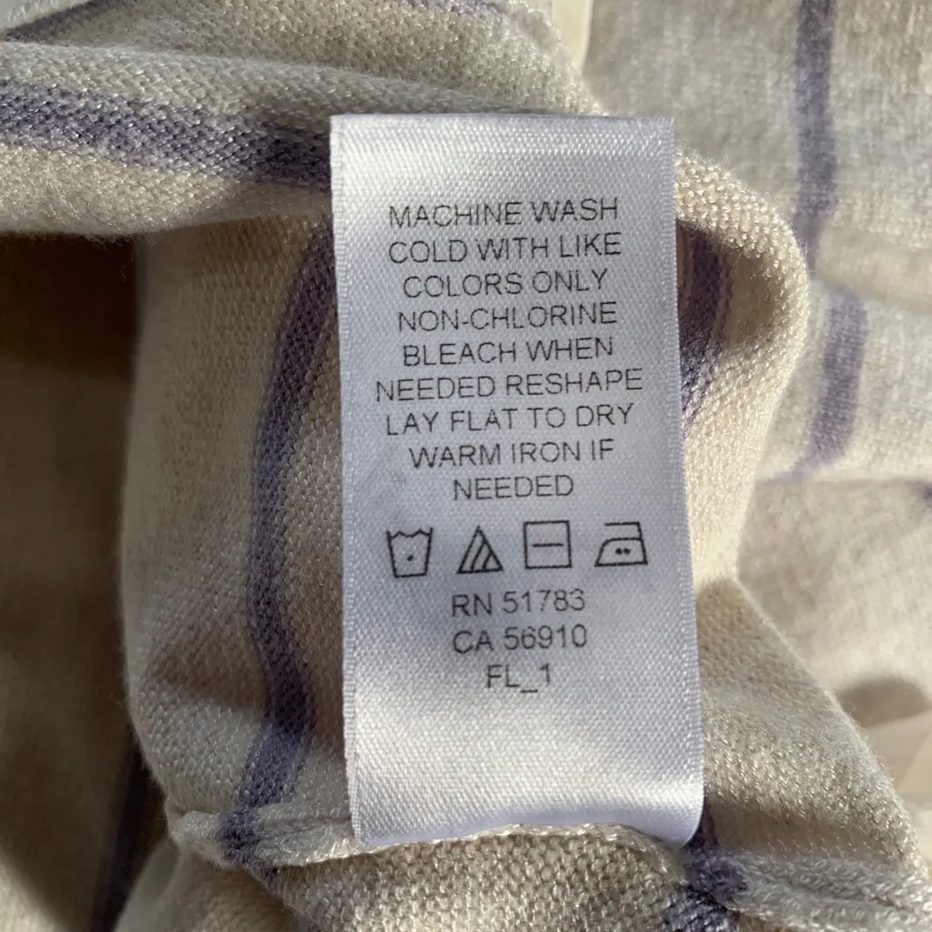 Maurices Shirttail Striped Blouse Sweater Size Medium Purple/Cream - Image 8