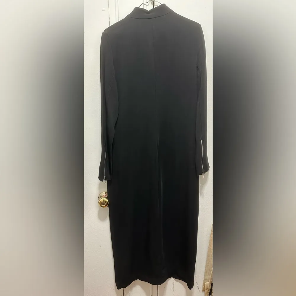 RRP $139 ZARA ZIPPER MIDI DRESS ZW COLLECTION BLACK, US SIZE L NEW WITH TAG - Image 9