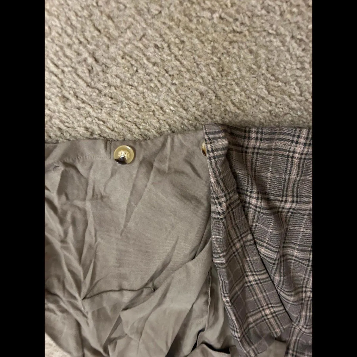 Flannel cropped long sleeve jacket size medium Silver - Image 7