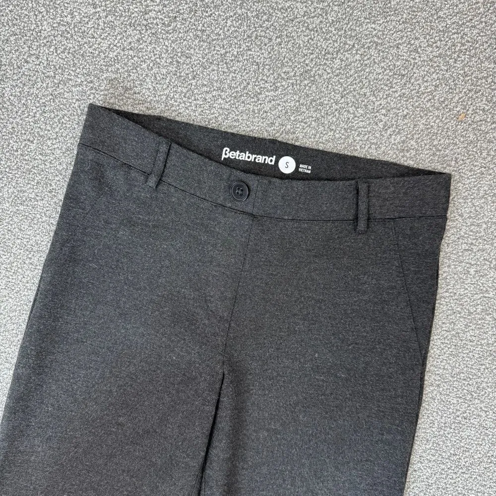 Betabrand Classic Straight‎ Leg Yoga Dress Pants Gray Small - Image 6