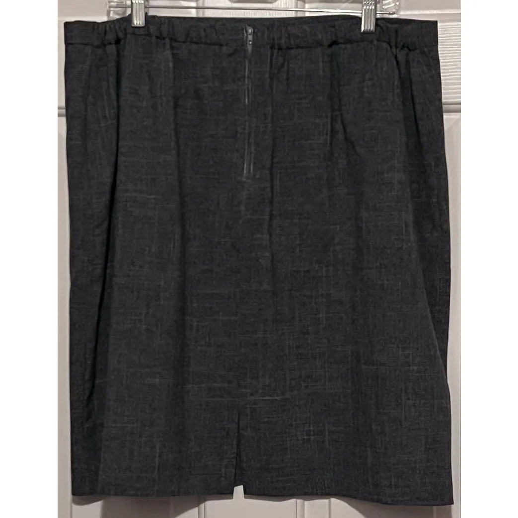 Spago Before Anything Else Women's Gray White‎ Jacket & Skirt Set Size 20W - Image 4