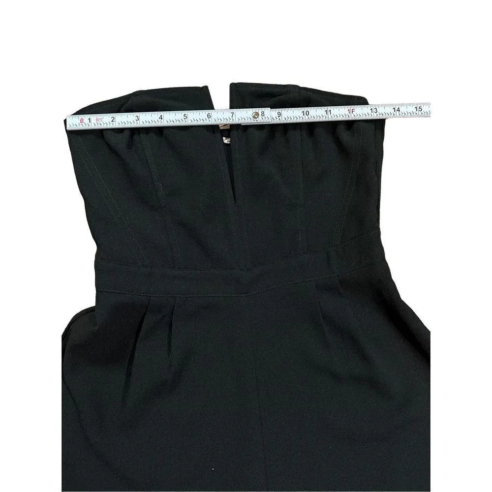 Silence + Noise black deep v notch romper sz 0 - Image 4