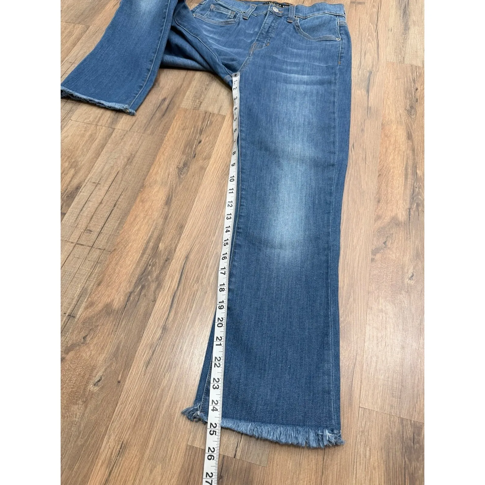 Veronica Beard Carly Kick Flare High Rise Jeans Sunrise Wash - Image 9