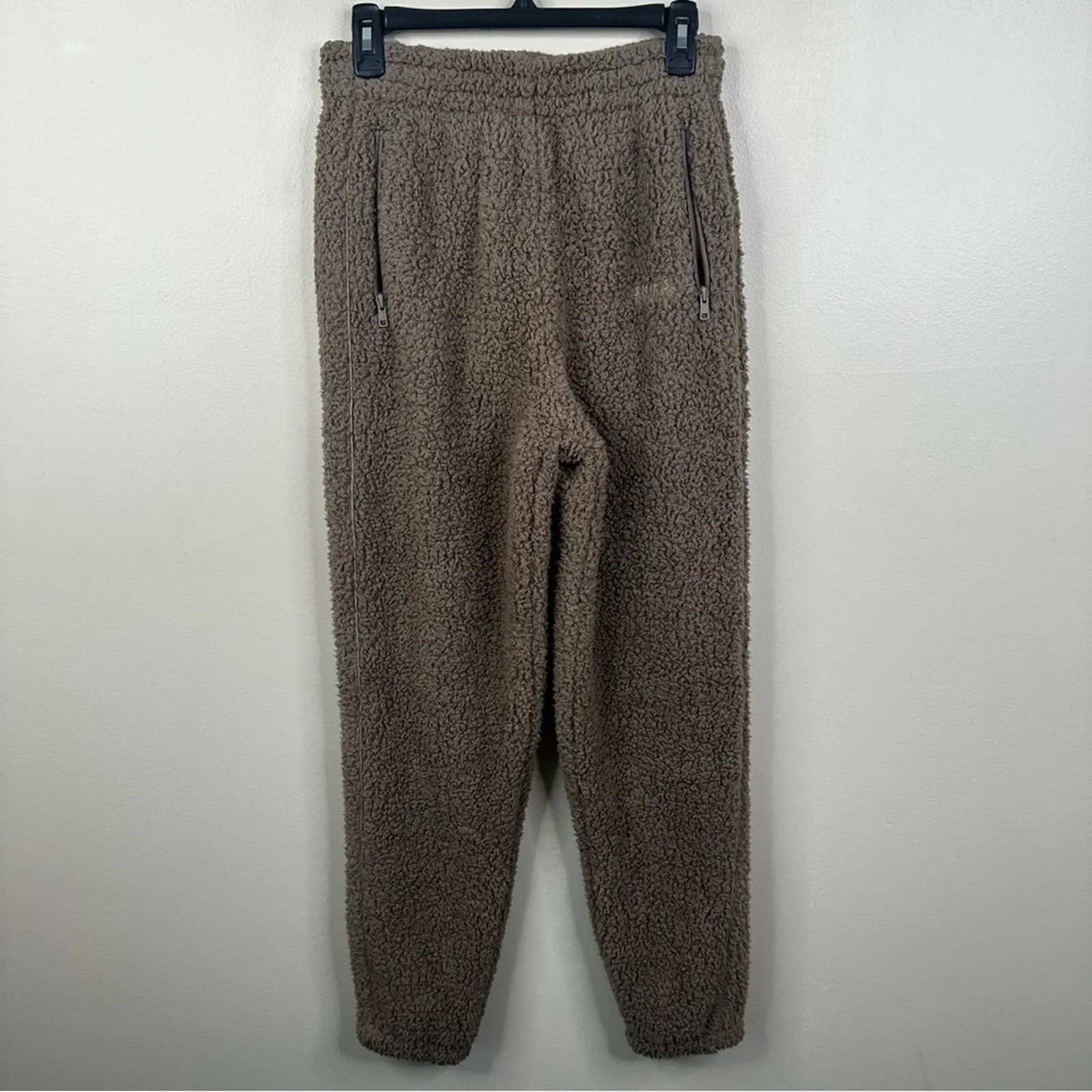 NEW Skims Teddy High Pile Fleece Sherpa Joggers in Desert Brown Womens XS - Image 3
