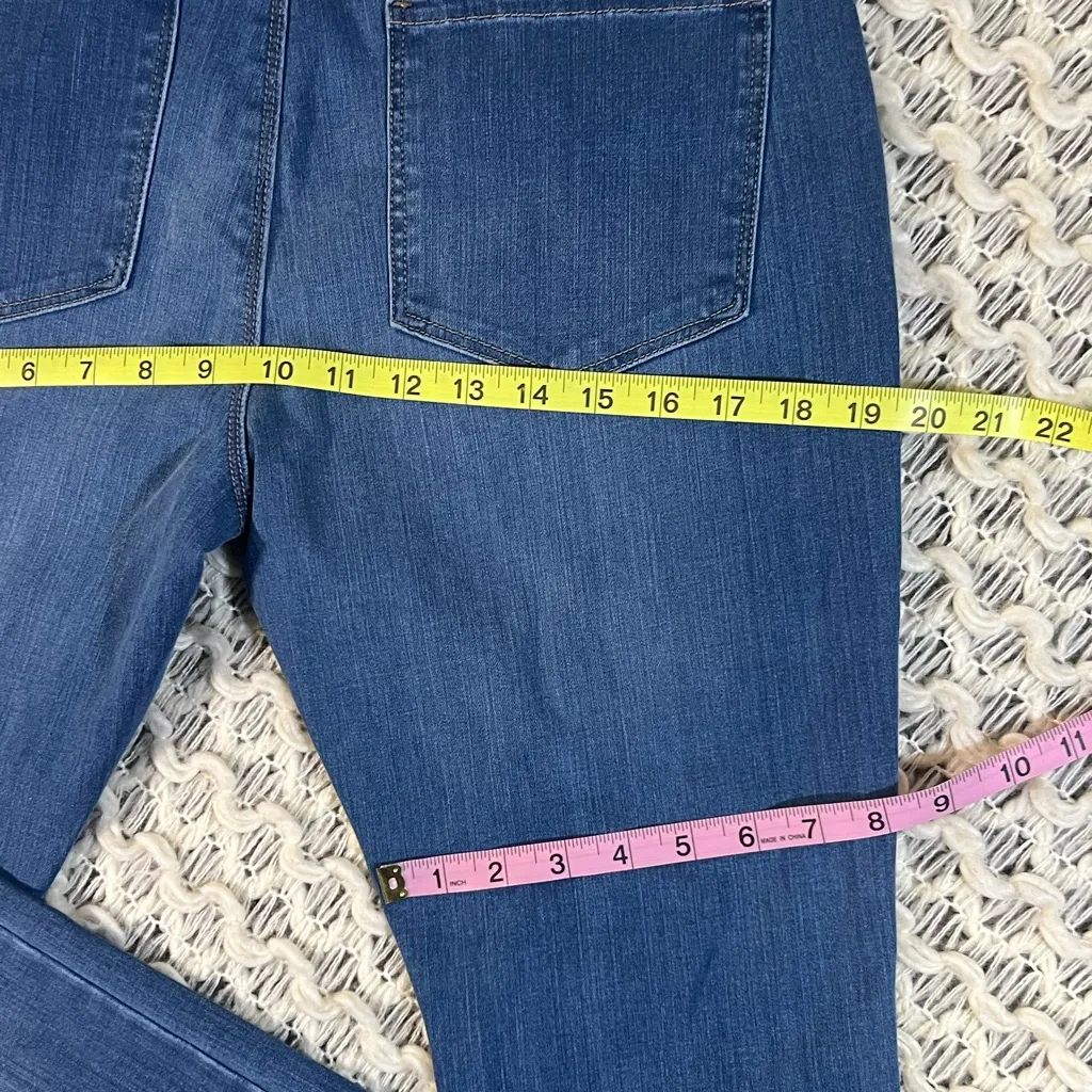 Soft Surroundings Medium Wash Denim Blue Straight Leg Comfort Fit Jeans - Image 8