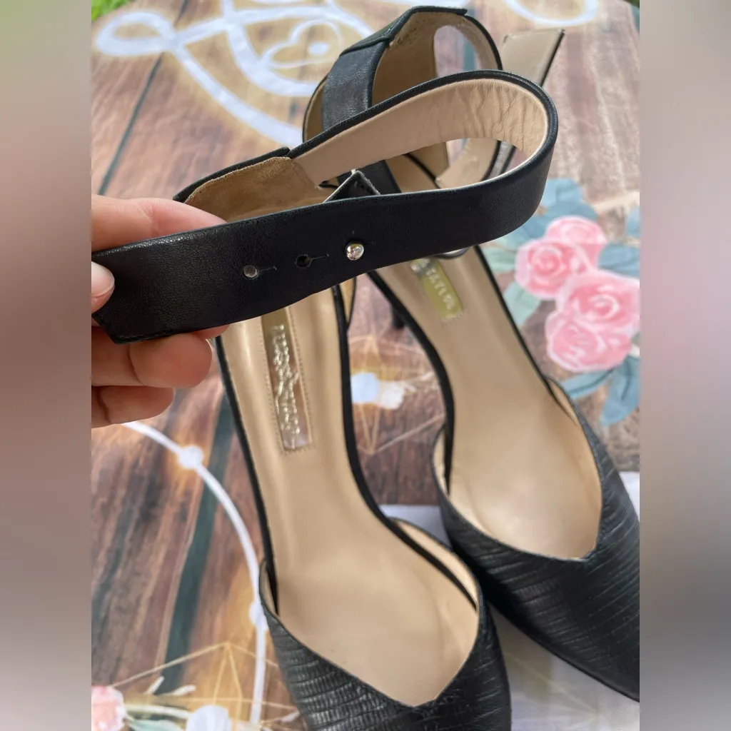 Rebecca Taylor Black Textured Heels - Image 11