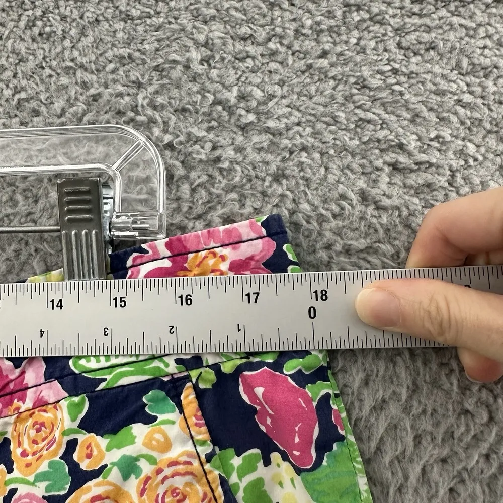 Lilly Pulitzer Callahan Shorts Floral Preppy Beach Resort 100% Cotton Women's 12 - Image 7