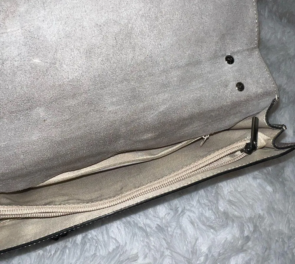 Made in Italy Borse in Pelle Genuine Leather Suede Metal Crossbody Should Clutch - Image 6