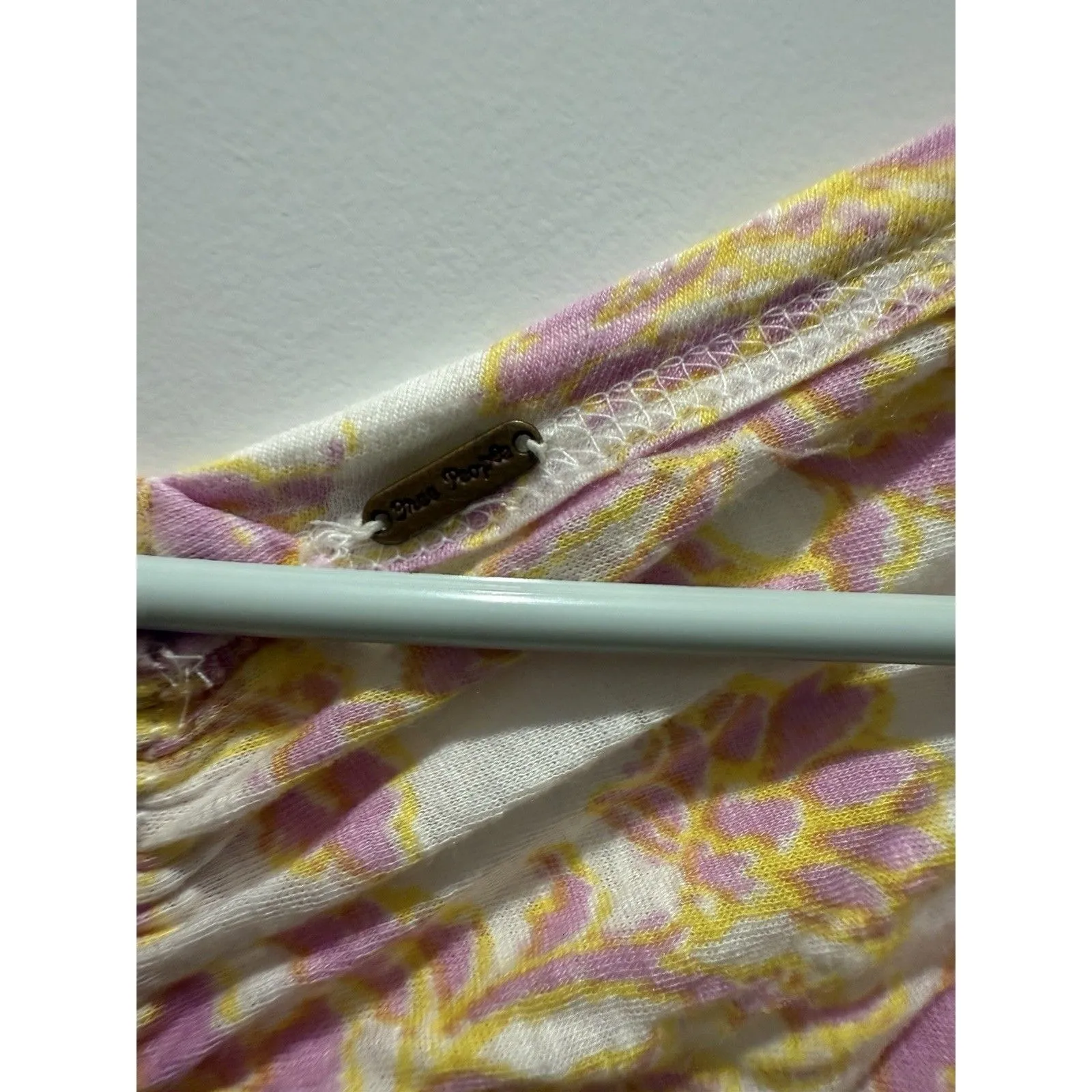 Free People women's Say the Word Ruched Pink Top - size XS - long sleeve - Image 4