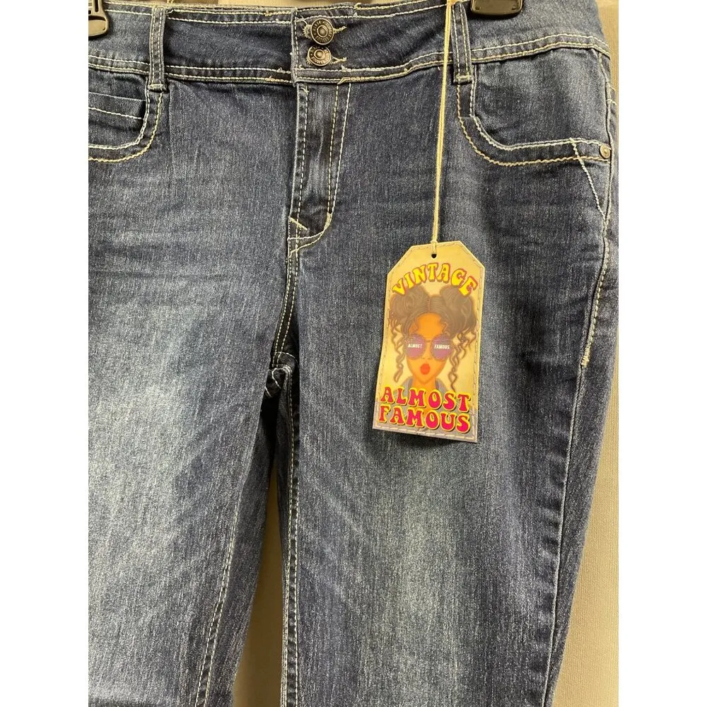Almost Famous Women's Blue Jean Midrise Boot Cut Size 13 SKU 5150 - Image 2
