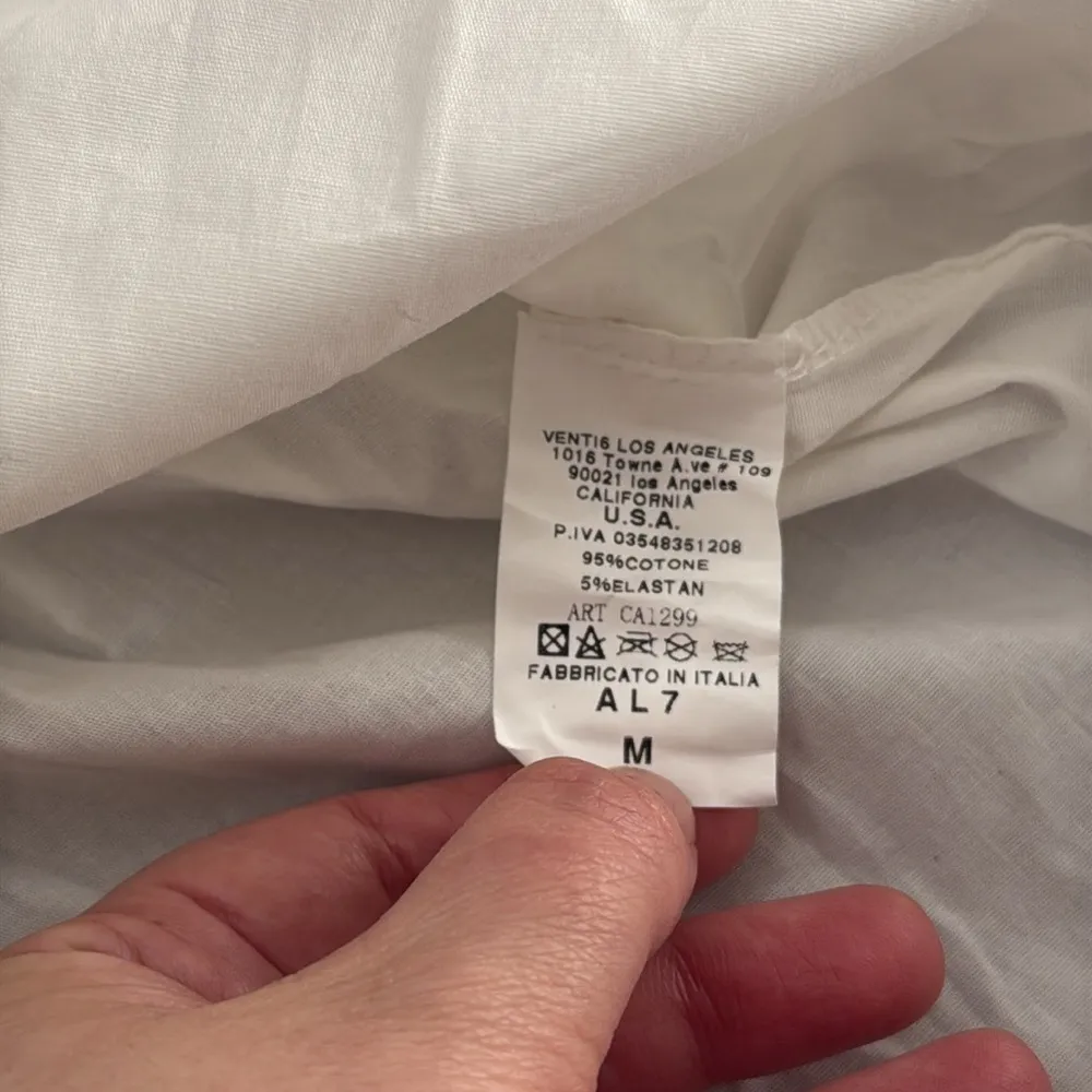 Venti6 White Stretch Button Up Shirt Size Medium NWT Made in Italy - Image 7