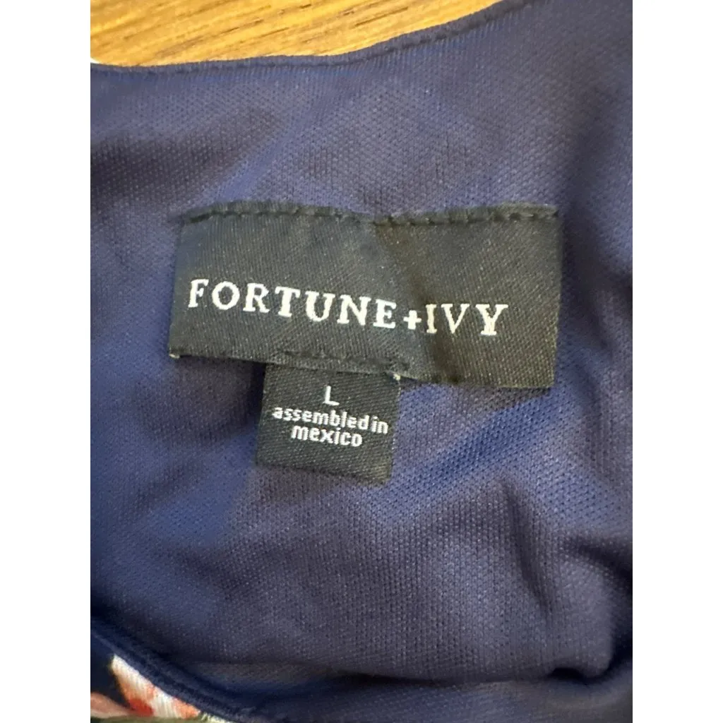 Fortune + Ivy Alicia Maxi Knit Dress Large Blue Floral Stitch Fix Sundress NWT - Image 6