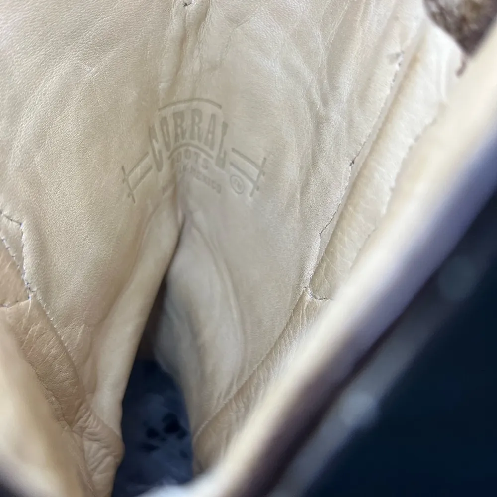 Corral Boots Inlay Pointed Toe Western Boots Sz 6M Made in Mexico - Image 9