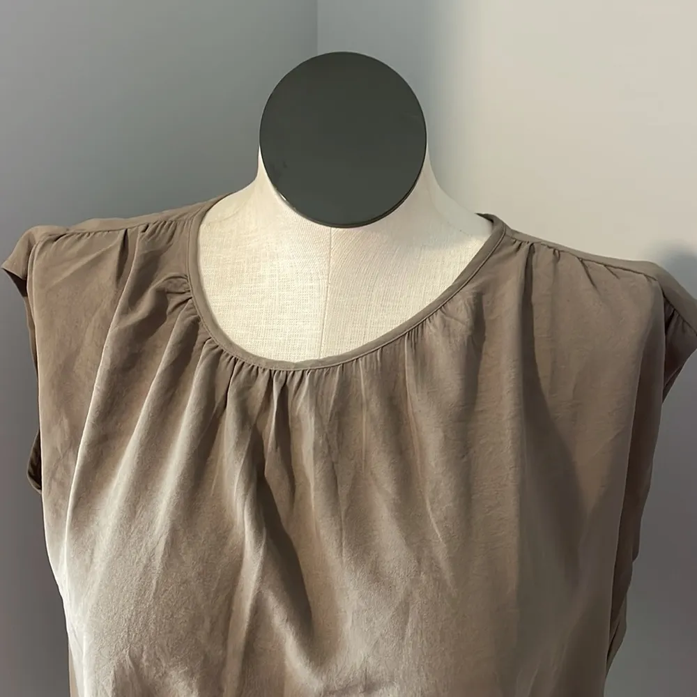 Who what wear blouse Taupe brown Fallen Rock Plus sleeveless top New Size XXL - Image 4