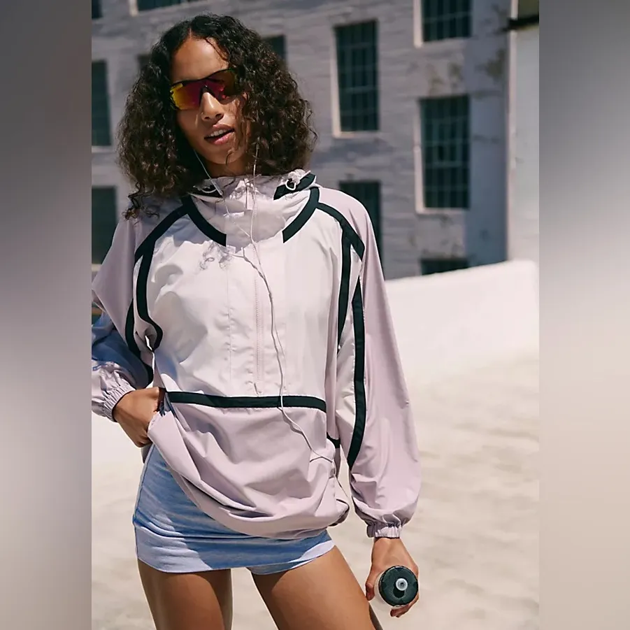 NWOT Free People Care FP Like The Wind Colorblock Jacket in Rose Wash Combo - Image 3