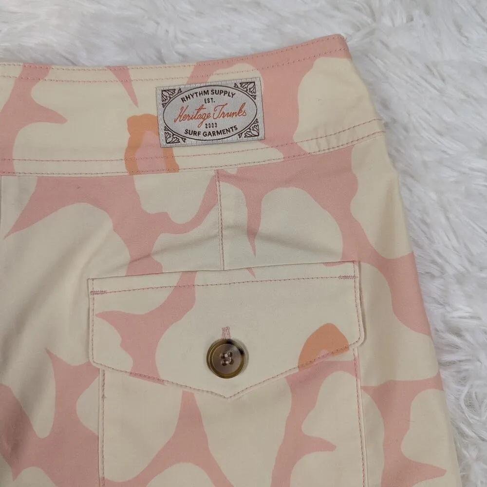 Rhythm Mimi Floral Board Shorts Pink and White Size 4 Surf Swim - Image 6
