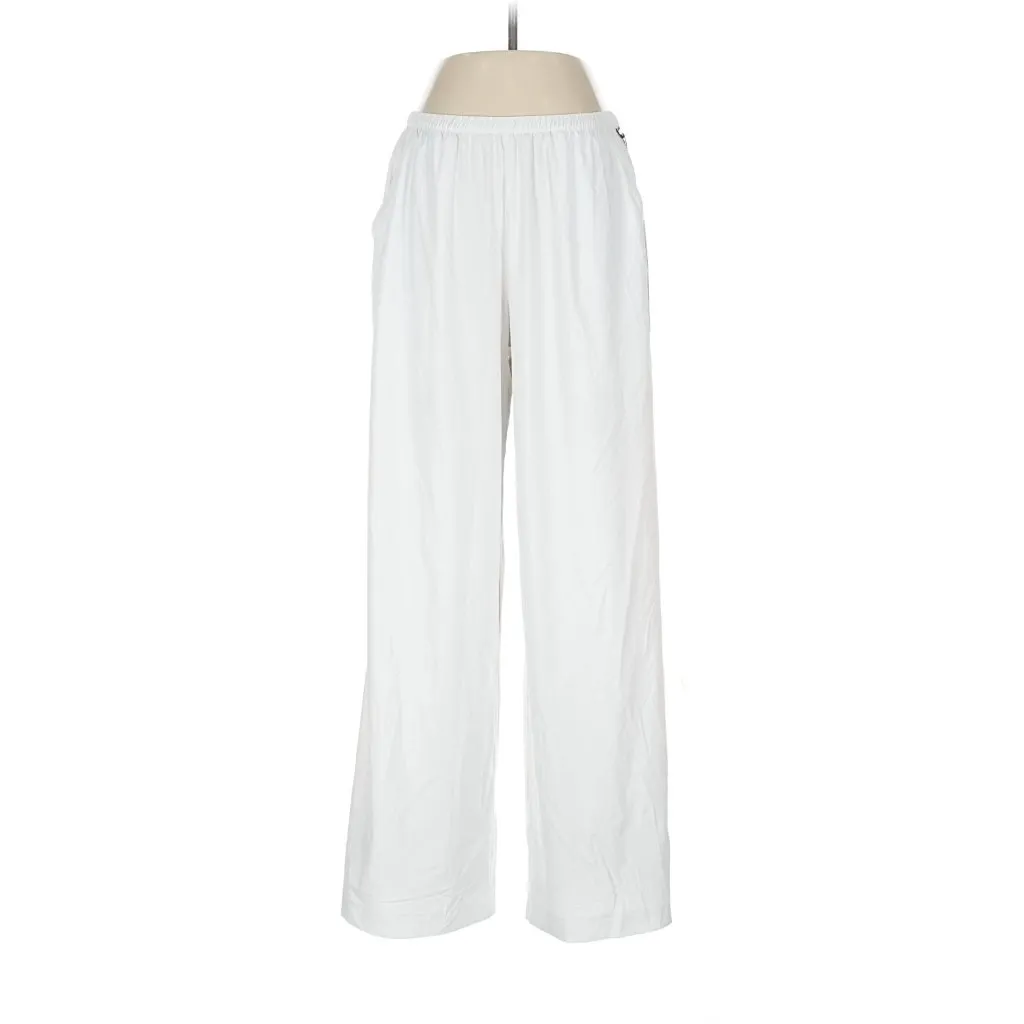 NWT Alo Yoga Breezy Wide Leg Pant (Regular) in White Lightweight Pants M - Image 3