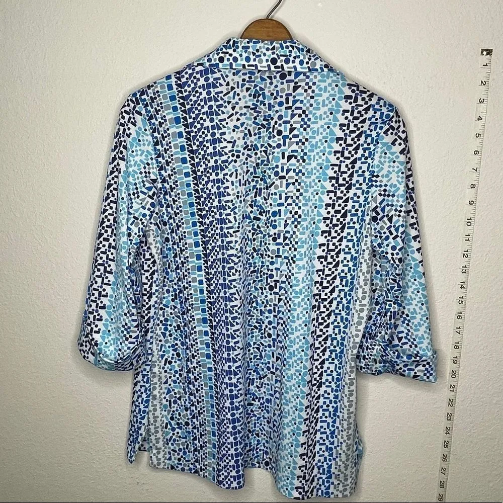 Vintage Blouse Blue Size M - Image 3