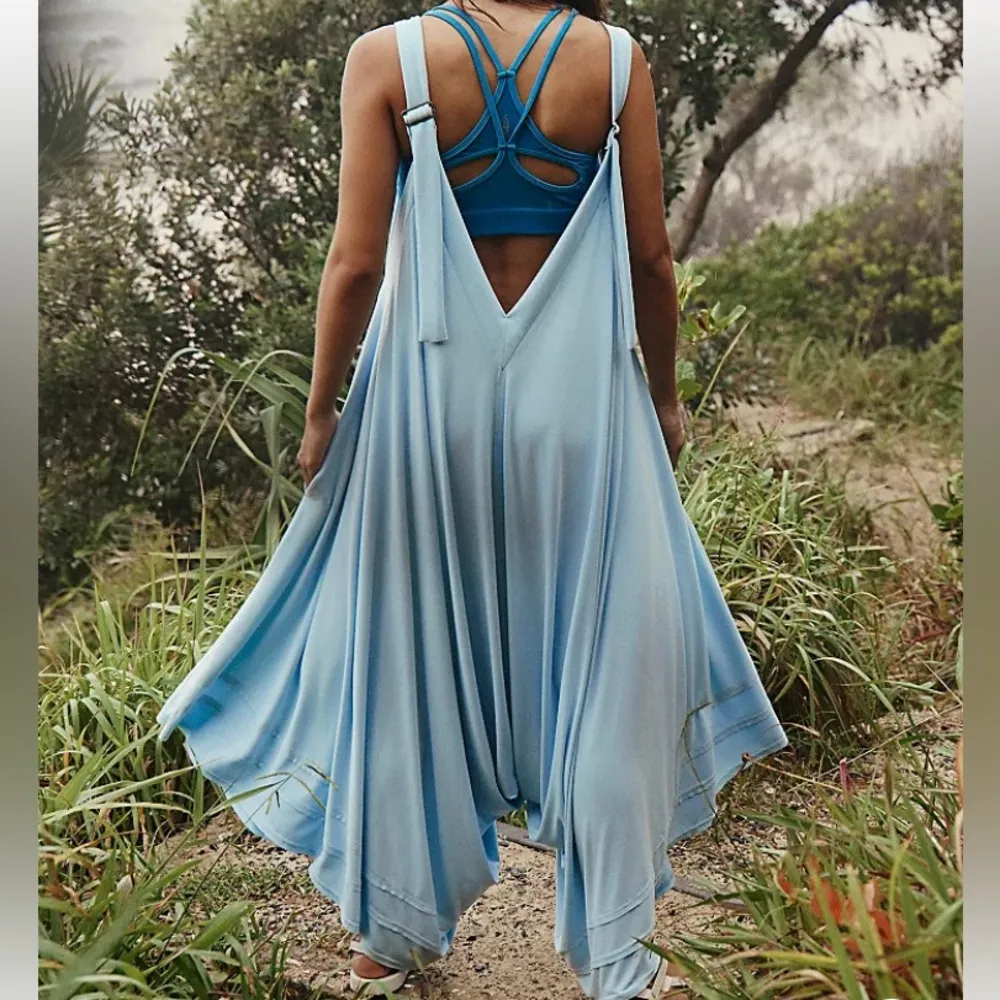 Free People Movement Dark Pink Seven Stars Jumpsuit One Size Fits Many - Image 9