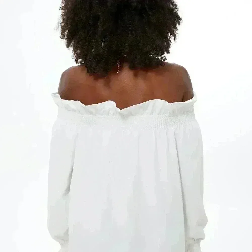 Tuckernuck White Off the Shoulder Marguerite Blouse - Image 2