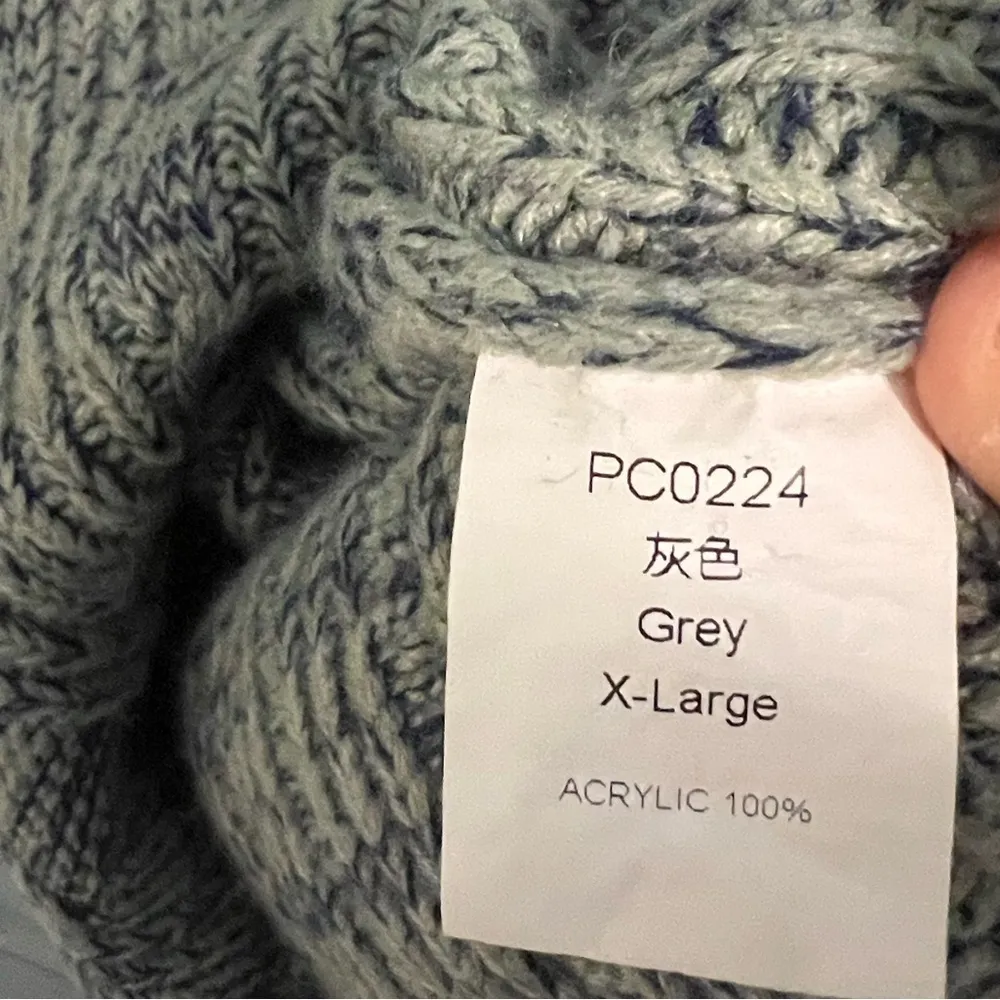 Vintage Cardigan Zip Front Size XL Vintage Style Coastal Eclectic Grandma Blue - Image 4