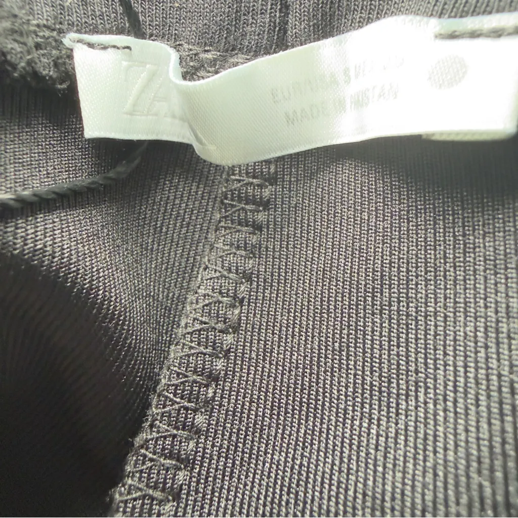 Zara Small Black Contouring Stretch Flare Trouser Dress Pants Business - Image 7