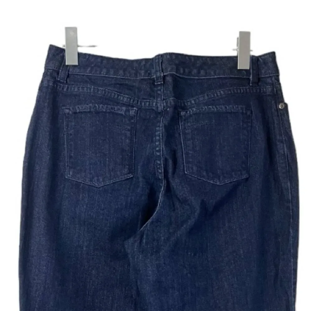 L.L. Bean Favorite Jeans Curvy Fit Bootcut 9” Mid Rise Dark Wash Women’s Size 12 - Image 4