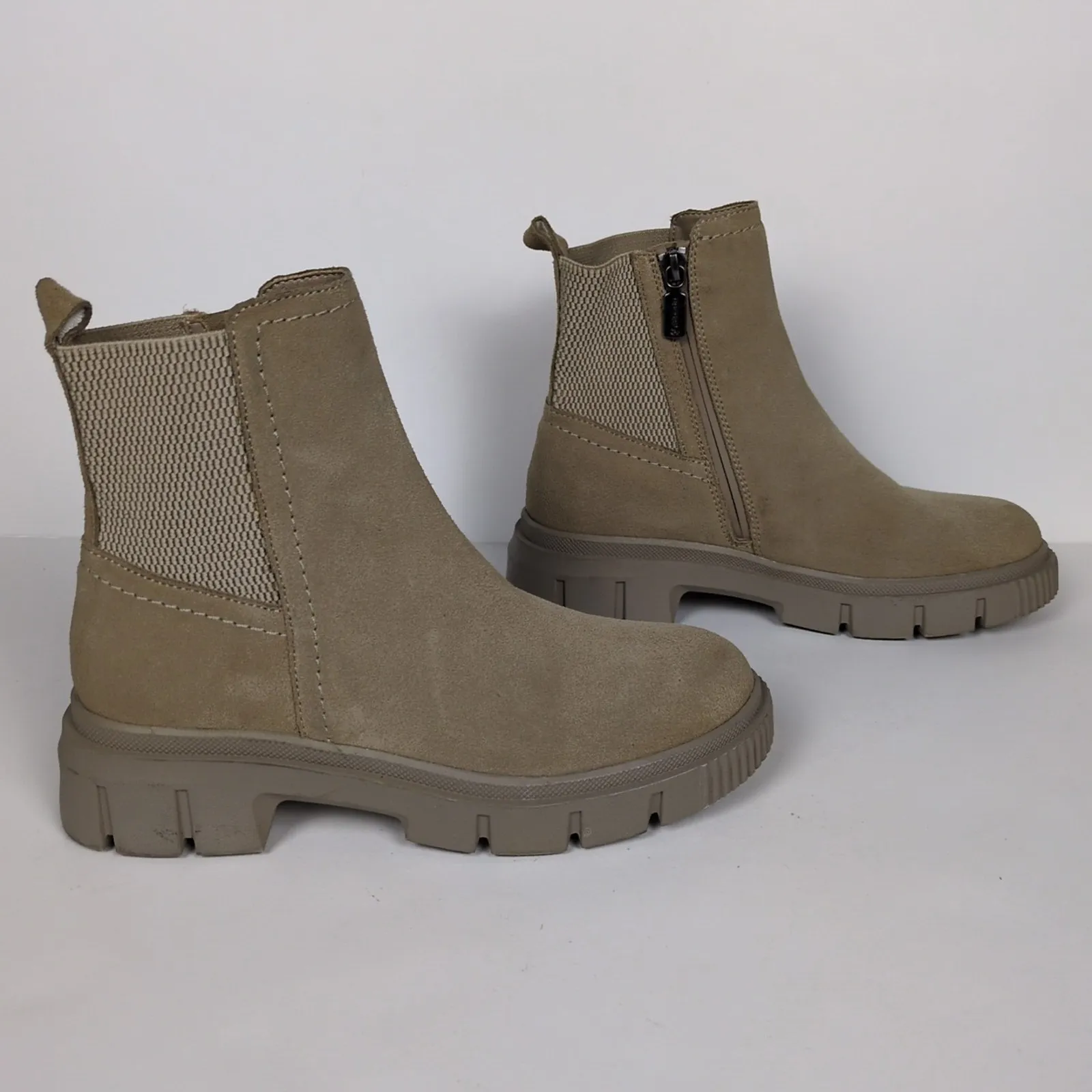 BLONDO Bandit Ankle Boots Beige Cow Suede Leather Waterproof Women's 6 - Image 3