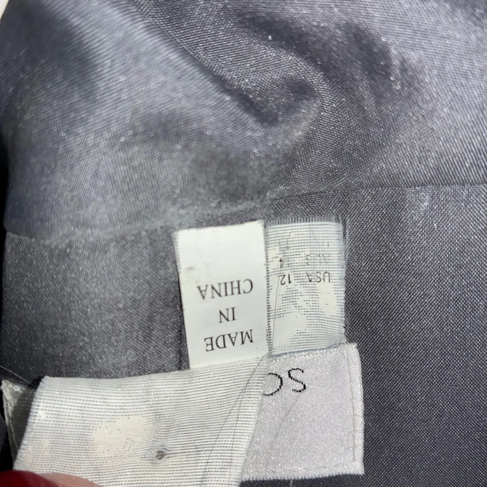 SORELLA VITA Gray Satin Lace Fit Flare Dress Bridesmaid Formal Size 12 Party - Image 6