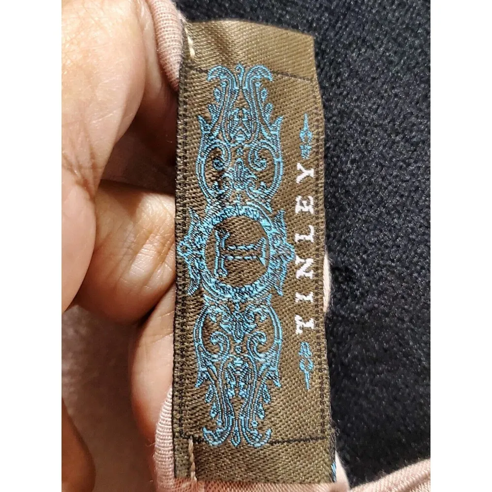 Tinley Women Pink & Brown Rayon Round Neck Long Sleeve Knee Length Dress Size S - Image 9