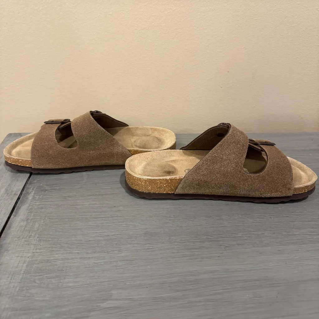 Cushionare Women’s Lane Sandal Cork with Leather Footbed Size 6.5 brown - Image 6