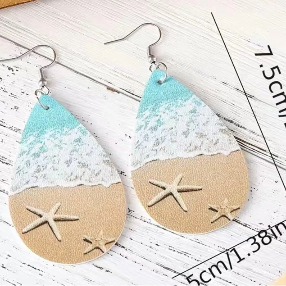 🏝️🏝️🏝️3 for 12🏝️🏝️🏝️Beach Earrings Blue - Image 4