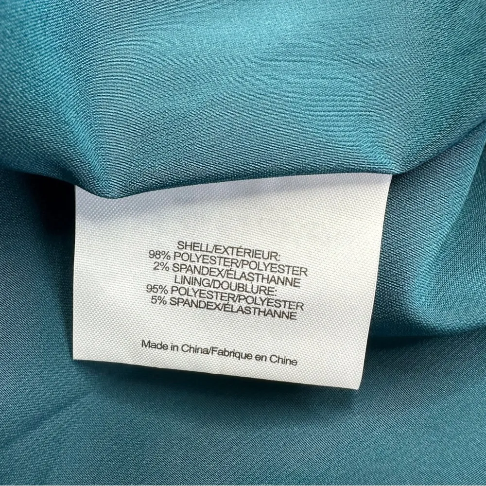 TORY BURCH Teal One Shoulder ASHLEE Dress - Image 6