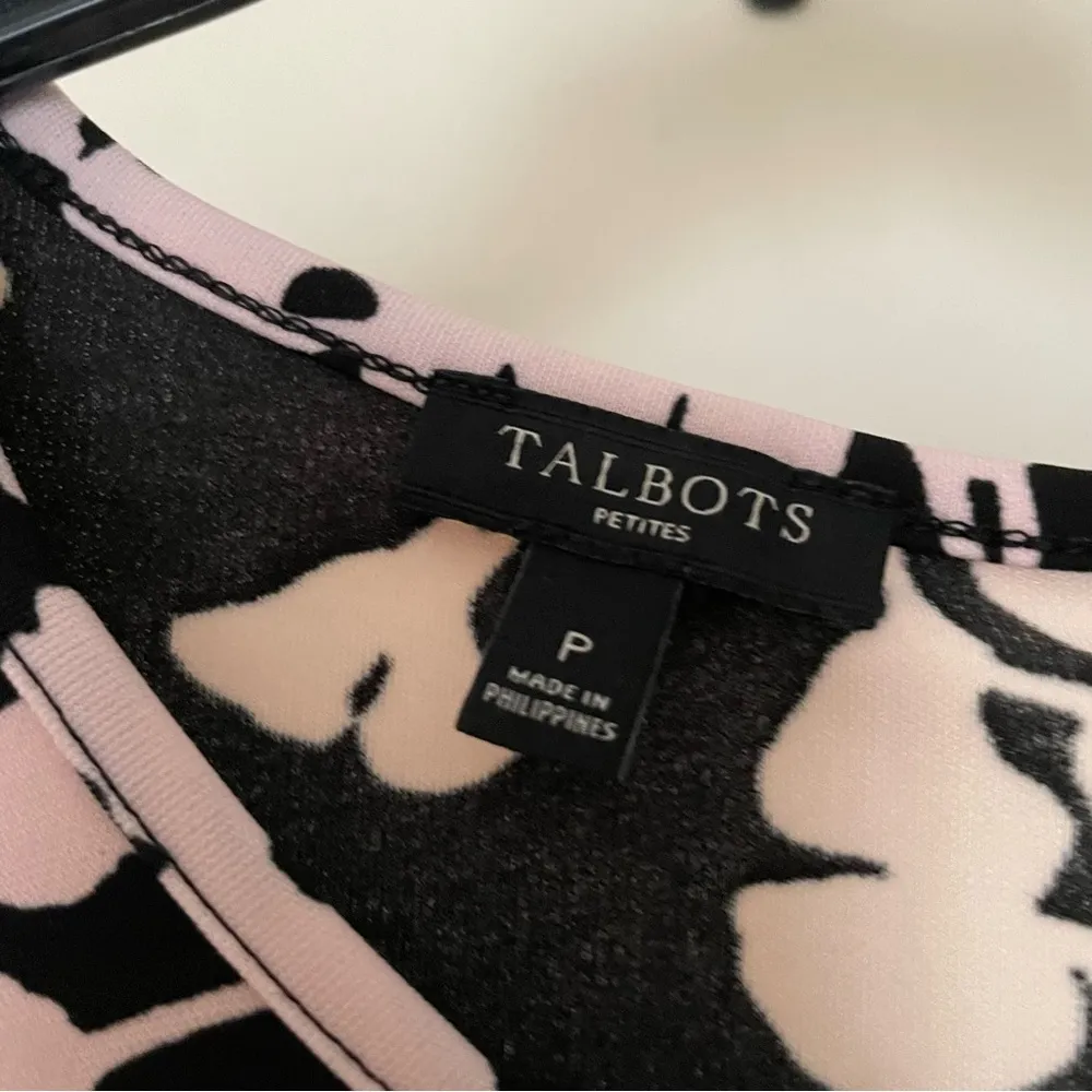 Talbots Cherry Blossom Sakura Floral Printed A-Line Circle Skirt Midi Dress PS - Image 4