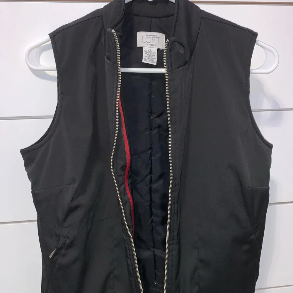 anne taylor LOFT black puffer vest - Image 2