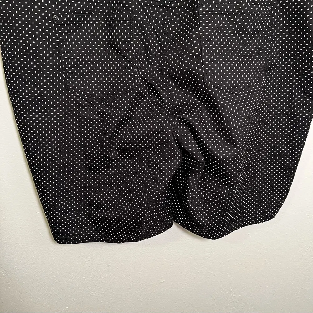 Great Northwest Indigo Pull On Bermuda Short Black White Polka Dots 20W - Image 10