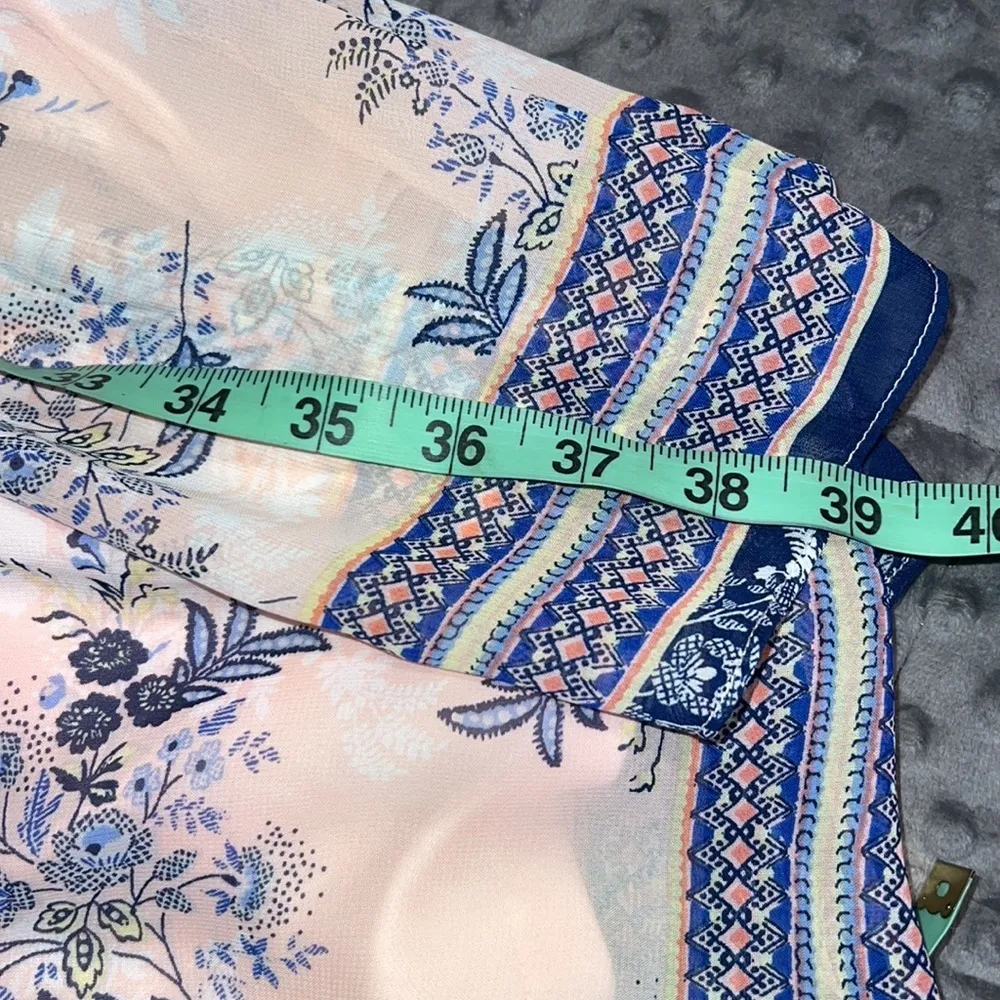 Danillo Boutique size 18 dress sleeveless pink gray lined floral geometric print Blue - Image 7