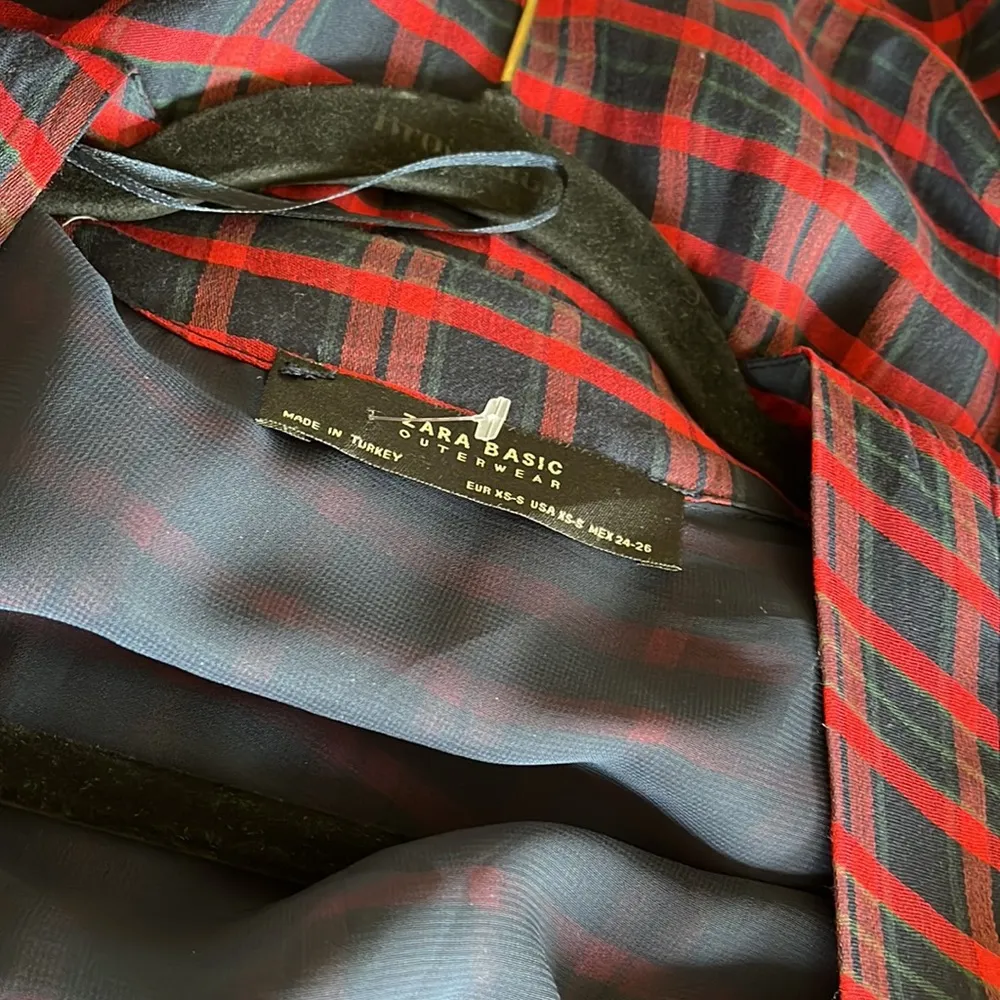 NWOT ZARA CHECKED LONG KIMONO WITH RUFFLES SLEEVES BLOGGERS FAV XS/S NO BELT - Image 8